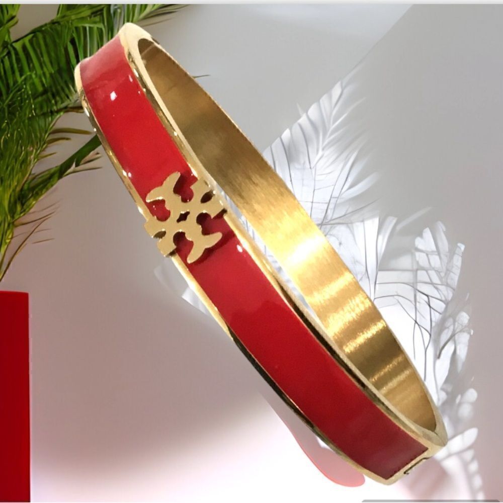 ENAMEL BRACELET GOLD/RED 